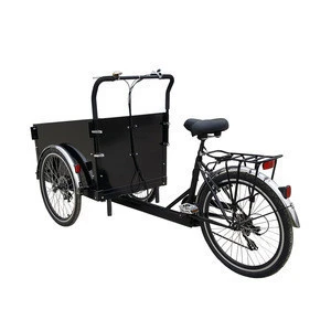 Factory Price Front Loading 3 Wheel Goods Delivery Electric Bicycle Child Seat Folding Frame Cargo Trike