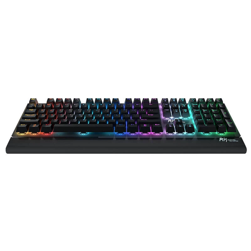 Factory Price USB Wired LED RGB Multimedia Keys Membrane  Gamer Keyboard with Detachable Wrist Rest