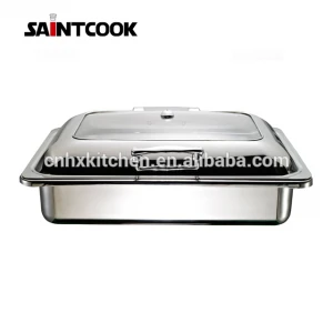 factory supply 2/3 size 6 liters hydraulic chafing dishes,catering equipments food warmer