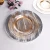 Import Factory Supply Custom Western-style Glass Plate Tableware Decoration Round Charger Golden Wedding Charger Plates from China