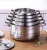 Import Factory Wholesale 5 Pieces Cooking Set Stainless Steel Stock Soup Pot Kitchen Cookware Sets with Handle from China