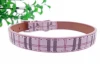 Factory Wholesales Hot Sell Faux PU Leather Plaid Tartan Pet Dog Collar