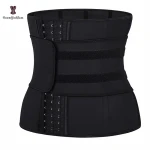 Fajas Colombians Women Slimming Sheath 100% Latex 9 Steel Boned Corset 1 Belt Waist Trainer With Hook