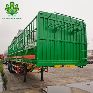 Farm Food Stake Fenced Cargo Truck Semi Trailer Cargo