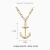 Import Fashion Accessories Hip Hop Anchor Necklace Pendant Necklace Jewelry Stainless Steel Link Chain Neckalce Necklace Pendent CN;GUA from China