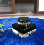 Fashion black crystal glass car perfume bottle liquid air freshener for cars decoration