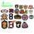 Import fashion large embroidery badge beaded lace applique patches army security flag club embroidered military patch magnetic backing from China