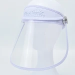 Fashion removable  Anti-Droplet saliva empty top hat protective sun face shield visors hat