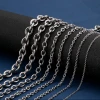Fashion Stainless Steel Long Chain Necklace O Chains DYI Accessories Jewlery Wholesale 2/3/4/5/6/7/8MM