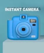 File camera use fuji film with Flash and 5 Lighting Modes, Compatible with Instant Mini Film