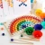 Import Fine Motor Learning Color Sorting Clip Beads Games Rainbow Board Sensory children montessori educational toys from China