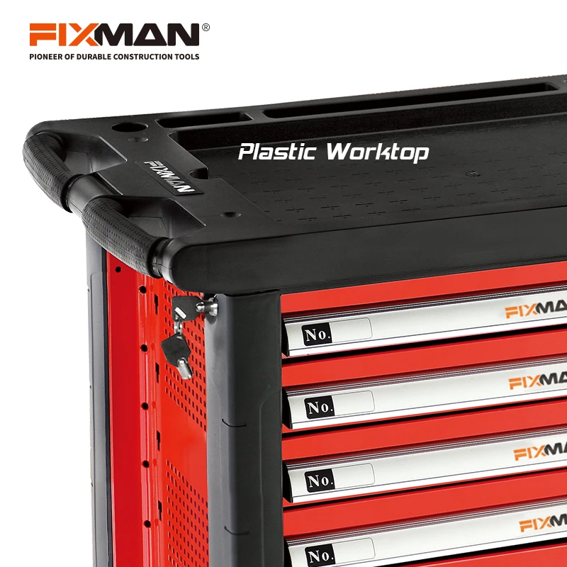 FIXMAN 7 Drawers Factory tool cabinet with heavy duty work bench  tool storage cabinet