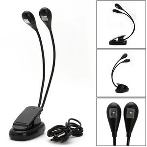 Flexible Head LED Book Light With Clip,Led clip reading lamp with USB lamp