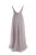 Import Floor Length Spaghetti Straps Sweetheart Chiffon Grey Goddess Bridesmaid Dresses With Slit And Cowl Back made to order dress from China