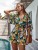 Import Floral Print V-neck Sashes Playsuits 2020 Summer Women New Cotton Casual Loose Bat Sleeve Beach flower girls&#39; dresses from China