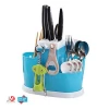 Fork Spoon Knife Set And Plastic Holder Ceramic Block Kitchen Rack