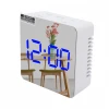 Free printing logo electric  movement LED digital mirror smart table clock mechanism with dual charge USB  batteries