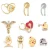 Import Free Sample High Grade Metal Creative Nurses Brooch Heart Wing Stethoscope Shape Doctor&#39;s Lapel Pin from China