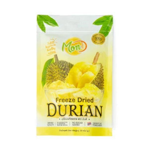 Freeze Dried  Durian Monthong Hight Quality fruit From Thailand (50g/pack , Carton of 65 Packs)