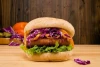 Frozen UNCUT plant-based burger savory chicken