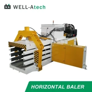 Full Automatic Horizontal Baler Waste Carton Plastic Film Bottle Baling Press Machine