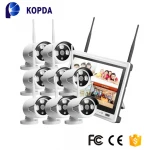 full set 8ch wireless outdoor ip cctv camera security system kit with monitor