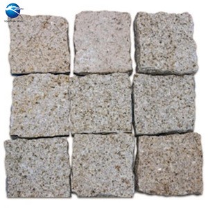 G682 Granite Fan Pattern Pabving Cubes Walkway Pavers Cobble Stone For Cheap Sale