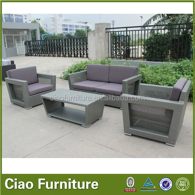 Garden furniture sofa chair guangdong outdoor rattan sofa set