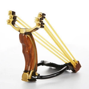 GBJ-125 Professional Outdoor Wooden Slingshot Powerful Shooting Catapult