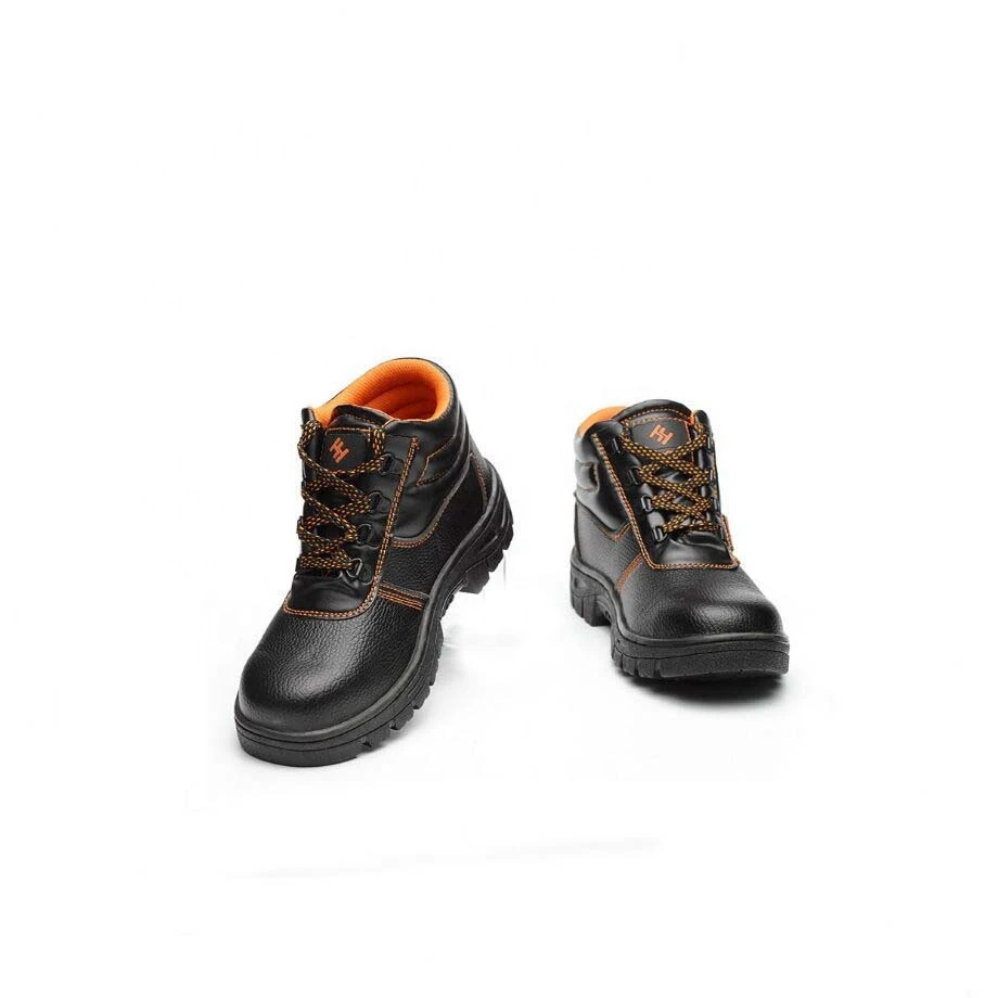 Genuine Leather Safety Shoes with Steel Toe Cap Work Boots