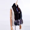 Genuine Real Rex Rabbit Fur Womens Fashion Fur Scarf Scarves Fox Fur Knitted Wraps Multicolor Winter Scarf Warm