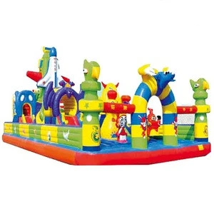 Giant inflatable city bouncy castle slide for sale HF-G167