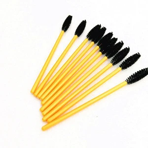 Gold eyelash brush mascara wand applicator for eyelash extension tools eye brow brushes