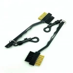 Golf club cleaning brush with double sided (Brass & Nylon bristle)