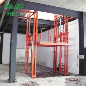 Good Quality 8m Hydraulic cargolift guide rail vertical leading cargo elevator durable in use