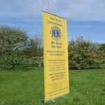 Good quality motorised Scrolling Display Electric Roll Up Banner Stand