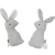 Import Gray Cute Rabbit animal Rattle Stick Squeaky Baby Toy from China