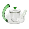 Green Up Glass Handle Transparent Glass Tea Water Tea Separation Easy to Enjoy Tea