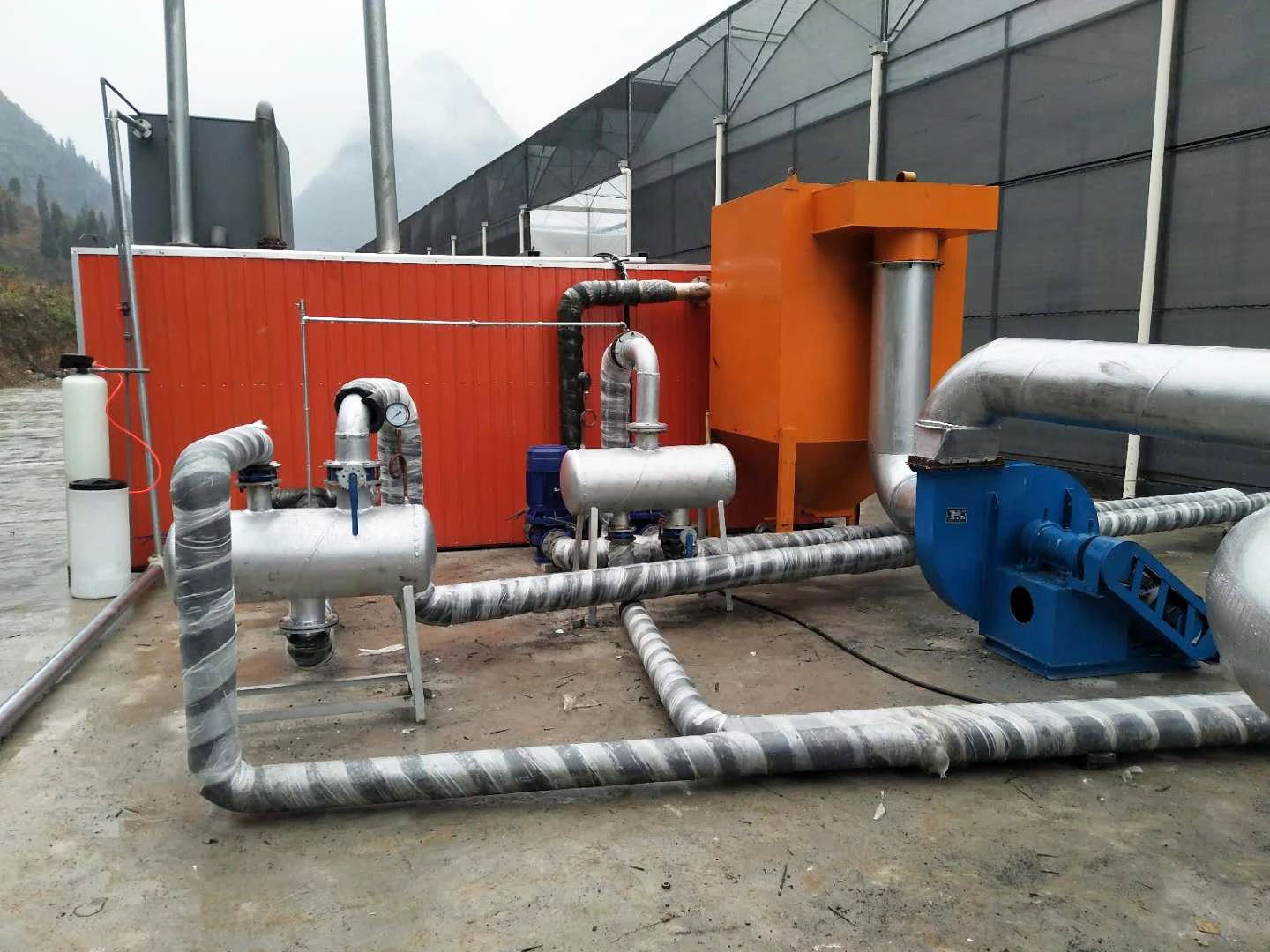 Greenhouse heating system coal fired boiler
