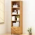 Haichuan bamboo wooden bookcase modern portable bookshelf with drawer Living room small furniture