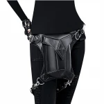 Halloween Solid Vintage Style Women Leather Waist Bag Side Leg Bag Motorcycle Bags
