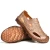 Import Hand woven leather thick soles men slippers from China