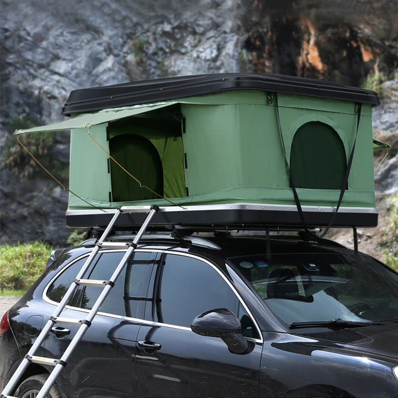 Hard shell car roof rollover tent self-driving tour outdoor equipment camping off the ground tent car roof tent