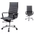 Import HE56 Comfort high quality visitor conference ribbed leather office chair Foshan from China