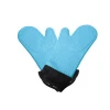 Heat Resistant Insulated Waterproof BBQ Oven Silicone mitts  With cotton