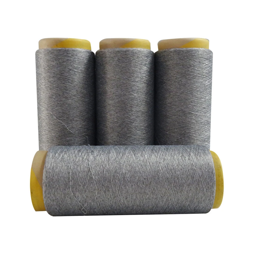 Heather Grey Polyester and Nylon Mix Colour Blend Melange AB yarn For Seamless Underwear