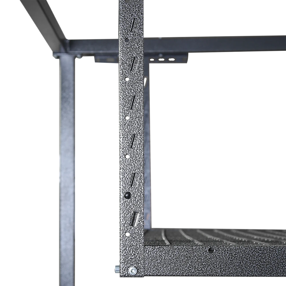 Heavy duty Black wall shelf 96 inch overhead garage storage rack adjustable ceiling racking system with wire decking shelvse