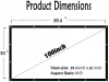High Contrast foldable PVC  projector screen 100 inch 16:9 simple Anti-Crease portable projection screen waterproof movie screen