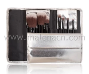 High-End Quality 9PCS Makeup Brushes with Stone Pattern Pouch