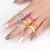 Import High fashion minimalist candy color enamel twist gold plated stack open adjustable index finger rings jewelry women from China